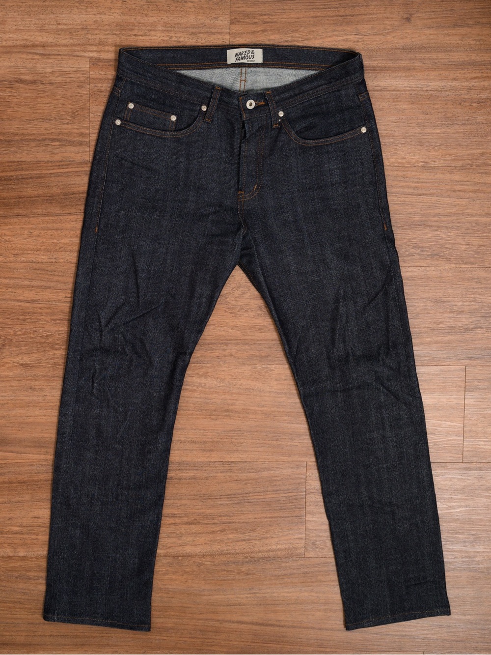 Naked & Famous Denim Slim Straight Dark Indigo Jeans